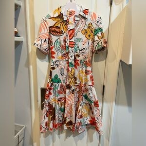 Fit and flare tiered dress